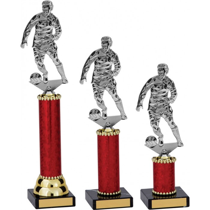 FOOTBALL FIGURE METAL TROPHY  - AVAILABLE IN 3 SIZES
